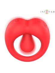 INTENSE RUSSELL ANILLO VIBRADOR CON ESTIMULACION DE CLITORIS ROJO