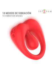 INTENSE RUSSELL ANILLO VIBRADOR CON ESTIMULACION DE CLITORIS ROJO