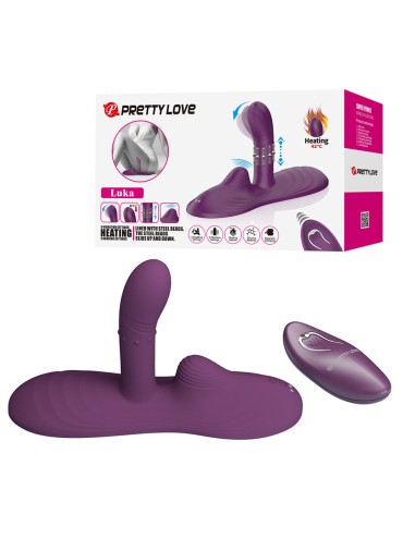 PRETTY LOVE LUKA SIT DOWN VIBRADOR CON EFECTO CALOR Y CONTROL REMOTO