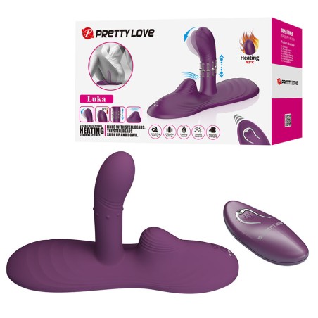 PRETTY LOVE LUKA SIT DOWN VIBRADOR CON EFECTO CALOR Y CONTROL REMOTO