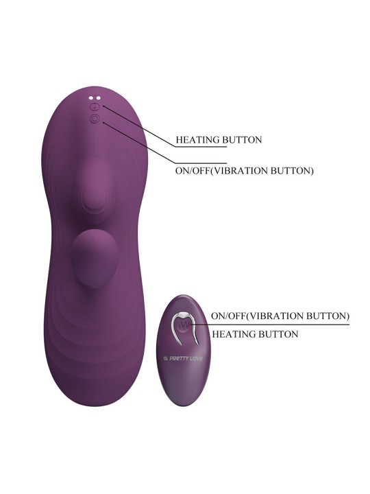 PRETTY LOVE LUKA SIT DOWN VIBRADOR CON EFECTO CALOR Y CONTROL REMOTO