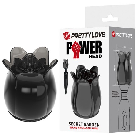 PRETTY LOVE SECRET GARDEN CABEZAL MASAJEADOR NEGRO