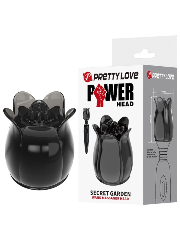 PRETTY LOVE SECRET GARDEN CABEZAL MASAJEADOR NEGRO