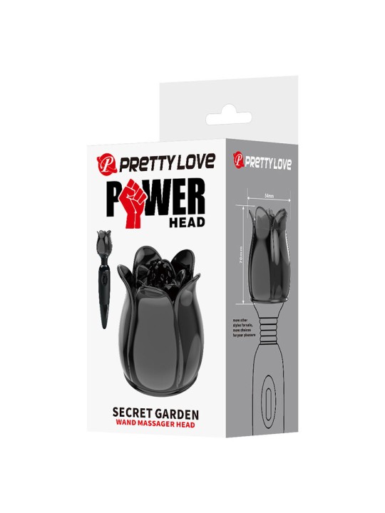 PRETTY LOVE SECRET GARDEN CABEZAL MASAJEADOR NEGRO