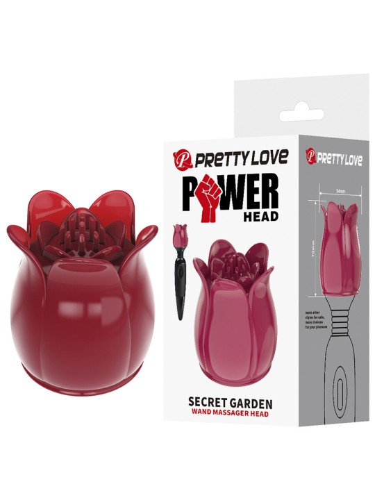 PRETTY LOVE SECRET GARDEN CABEZAL MASAJEADOR ROSA