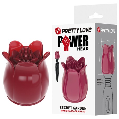 PRETTY LOVE SECRET GARDEN CABEZAL MASAJEADOR ROSA