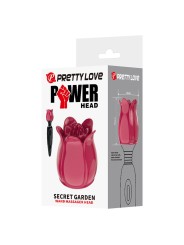 PRETTY LOVE SECRET GARDEN CABEZAL MASAJEADOR ROSA