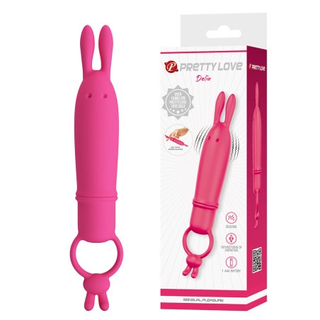 PRETTY LOVE DELIA VIBRADOR RABBIT CON ANILLO DE SUJECION