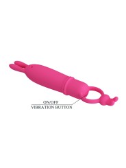 PRETTY LOVE DELIA VIBRADOR RABBIT CON ANILLO DE SUJECION