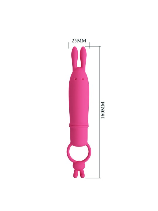 PRETTY LOVE DELIA VIBRADOR RABBIT CON ANILLO DE SUJECION