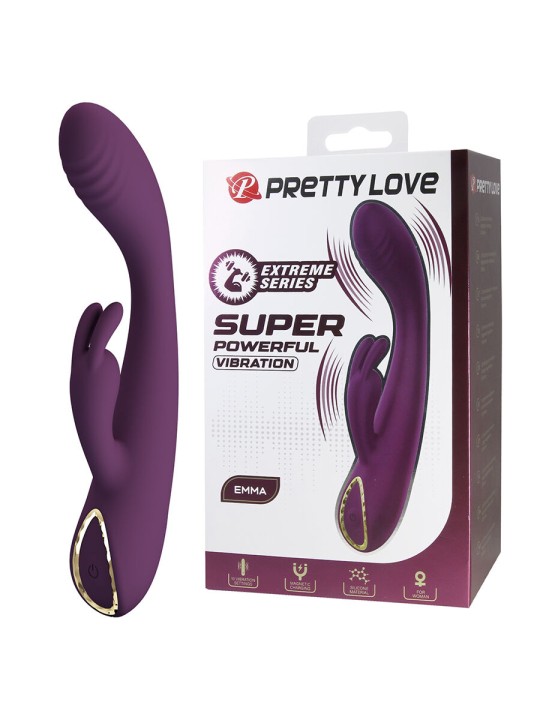 PRETTY LOVE EMMA VIBRADOR CON ESTIMULADOR RABBIT MORADO
