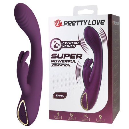 PRETTY LOVE EMMA VIBRADOR CON ESTIMULADOR RABBIT MORADO