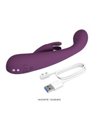 PRETTY LOVE EMMA VIBRADOR CON ESTIMULADOR RABBIT MORADO