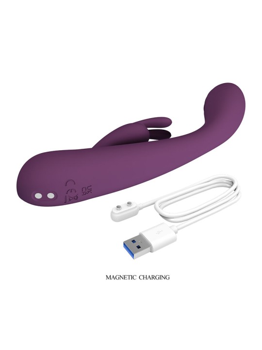 PRETTY LOVE EMMA VIBRADOR CON ESTIMULADOR RABBIT MORADO