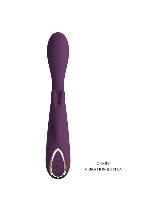 PRETTY LOVE EMMA VIBRADOR CON ESTIMULADOR RABBIT MORADO
