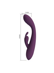 PRETTY LOVE EMMA VIBRADOR CON ESTIMULADOR RABBIT MORADO