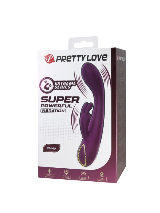 PRETTY LOVE EMMA VIBRADOR CON ESTIMULADOR RABBIT MORADO
