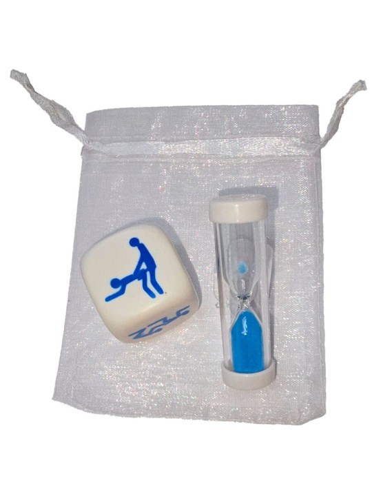 DIABLO PICANTE DADO KAMASUTRA DE POSTURAS PARA CHICOS CON RELOJ DE ARENA