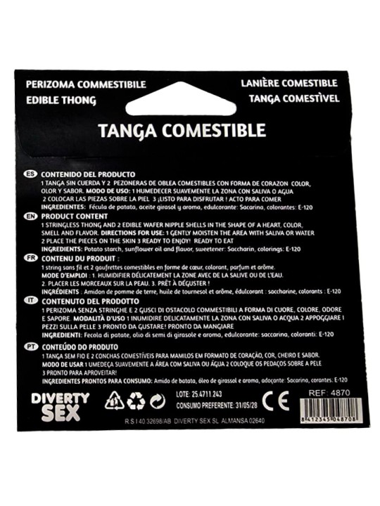 HOTFLOWERS TANGA WAFER Y 2 PEZONES NINA SABOR VAINILLA es pt es fr it 