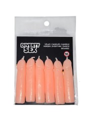 DIABLO PICANTE 6 VELAS FORMA PENE CARNE