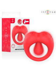 INTENSE RUSSELL ANILLO VIBRADOR CON ESTIMULACION DE CLITORIS ROJO