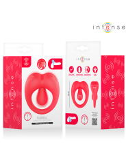 INTENSE RUSSELL ANILLO VIBRADOR CON ESTIMULACION DE CLITORIS ROJO