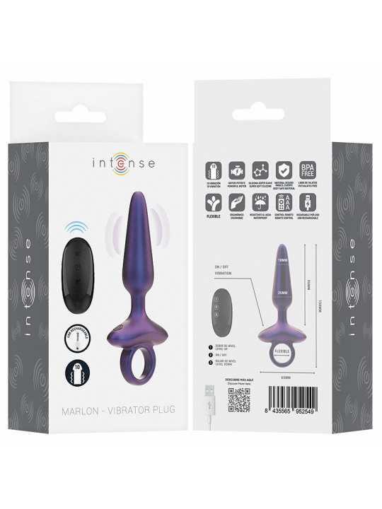 INTENSE MARLON PLUG ANAL VIBRADOR MODELO 4 CONTROL REMOTO