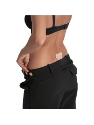 BYE BRA TANGA ADHESIVO ENCAJE BEIGE TALLA UNICA