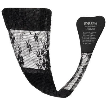 BYE BRA TANGA ADHESIVO ENCAJE BEIGE TALLA UNICA