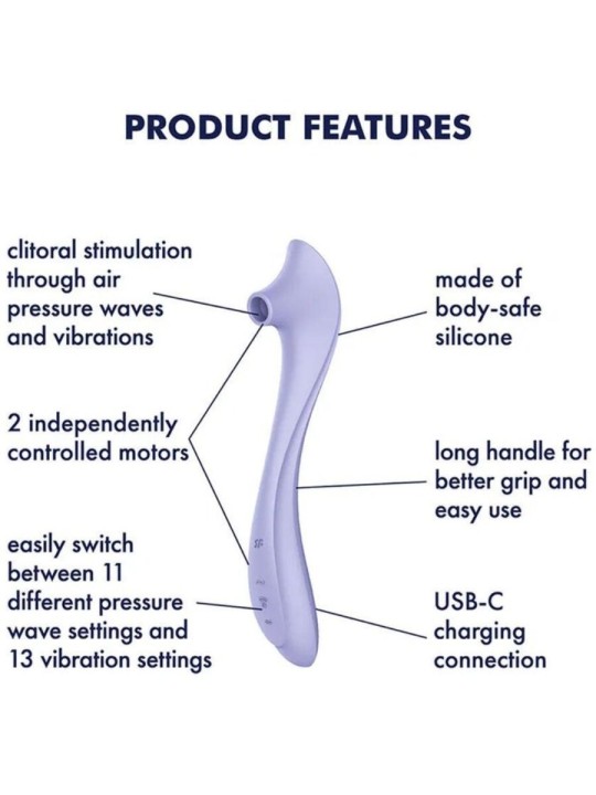 SATISFYER EASY LOVER VIBRATOR AIR PULSE STIMULATOR