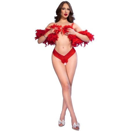 CHILIROSE CR 4885 TANGA CON ENTREPIERNA ABIERTA ROJO S