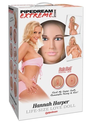MUNECA HINCHABLE TAMANO REAL CON CARA 3D VAGINA Y ANO REALISTA BOMBA