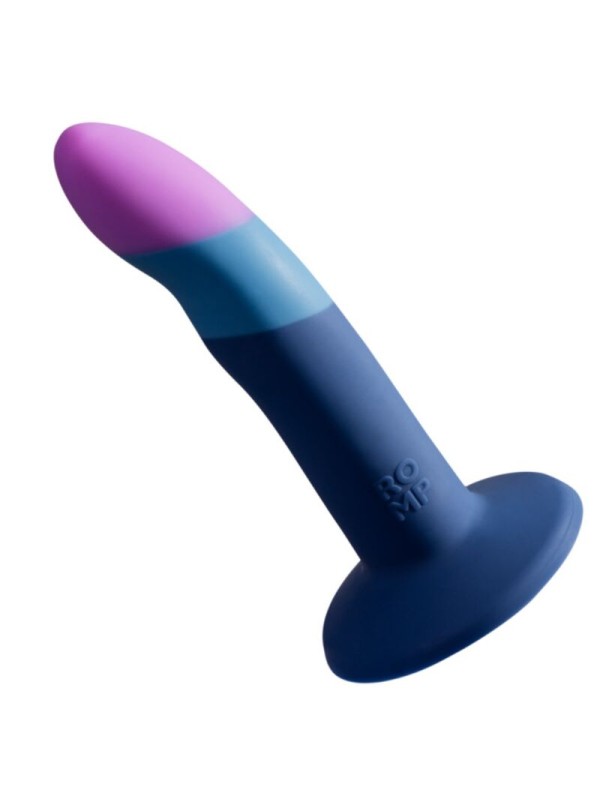 ROMP PICCOLO DILDO SILICONA CON VENTOSA TRICOLOR 14 CM
