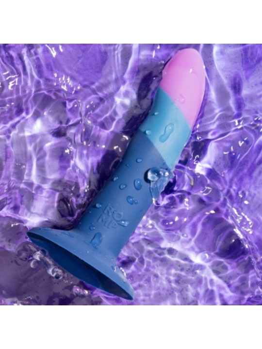 ROMP PICCOLO DILDO SILICONA CON VENTOSA TRICOLOR 14 CM