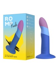 ROMP PICCOLO DILDO SILICONA CON VENTOSA TRICOLOR 14 CM