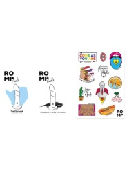 ROMP PICCOLO DILDO SILICONA CON VENTOSA TRICOLOR 14 CM