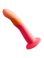 ROMP DIZI DILDO SILICONA CON VENTOSA TRICOLOR 18 CM
