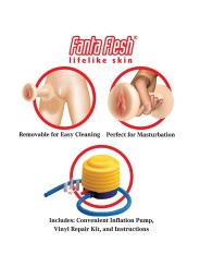 MUNECA HINCHABLE REALISTA TAMANO NATURAL CON CARA 3D Y BOMBA DE INFLADO