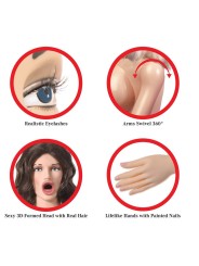 MUNECA HINCHABLE REALISTA TAMANO NATURAL CON VAGINA Y ANO BOMBA DE INFLADO