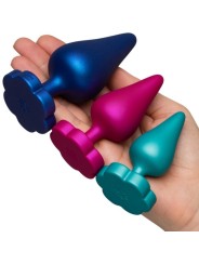 ROMP LUSTER KIT DE ENTRENAMIENTO ANAL S M L CON BASE EN FORMA DE FLOR