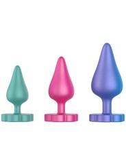 ROMP LUSTER KIT DE ENTRENAMIENTO ANAL S M L CON BASE EN FORMA DE FLOR