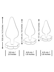 ROMP LUSTER KIT DE ENTRENAMIENTO ANAL S M L CON BASE EN FORMA DE FLOR