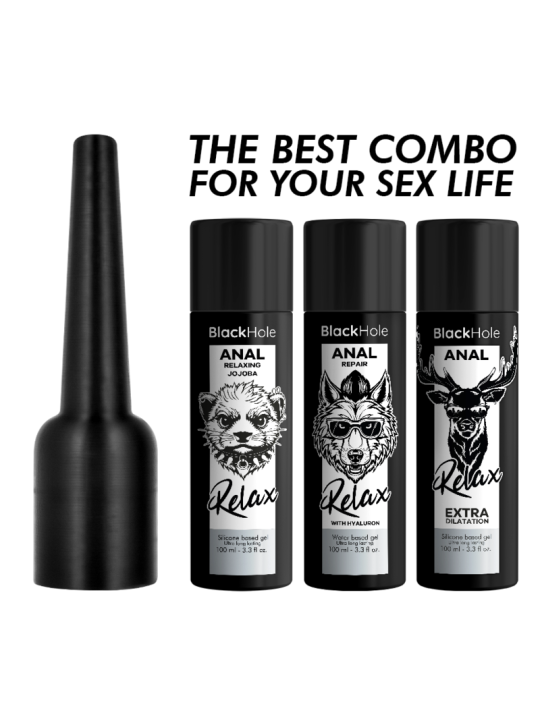 BLACK HOLE APLICADOR DE LUBRICANTE ANAL TALLA L 100 ML