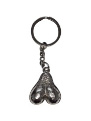 DIABLO PICANTE LLAVERO METAL HUEVOS PLATA