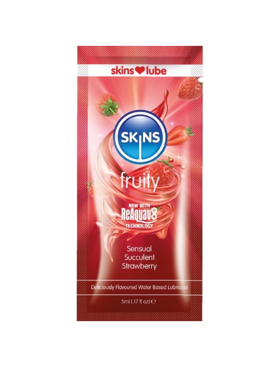 SKINS FRUITY LUBRICANTE BASE DE AGUA FRESA MONODOSIS 5 ML