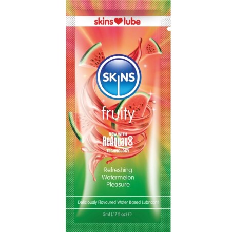 SKINS FRUITY LUBRICANTE BASE DE AGUA SANDIA MONODOSIS 5 ML