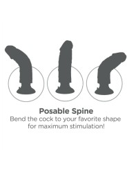 KING COCK DILDO VIBRADOR CON TESTICULOS 23 CM NATURAL