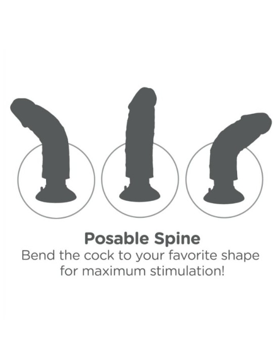 KING COCK DILDO VIBRADOR CON TESTICULOS 23 CM NATURAL