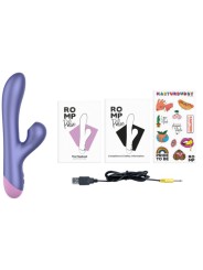ROMP PULSE VIBRADOR RABBIT DUAL PUNTO G AZUL ELECTRICO