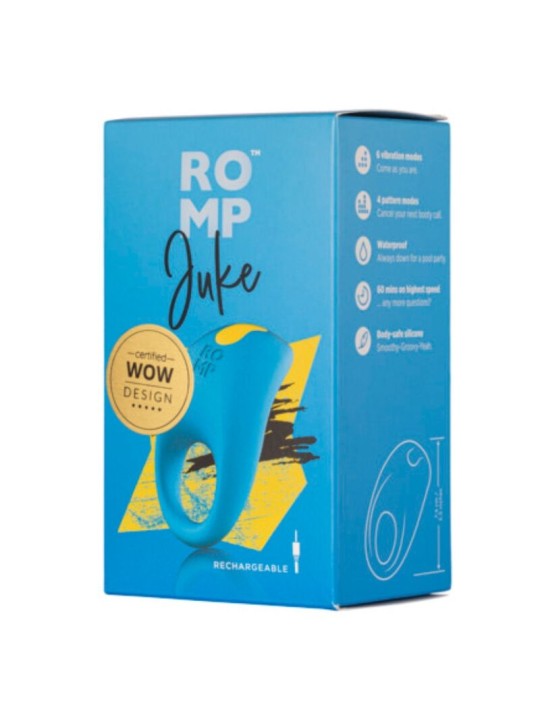 ROMP JUKE ANILLO DE SILICONA PARA PENE CON VIBRADOR DE ESTIMULACION DE CLITORIS